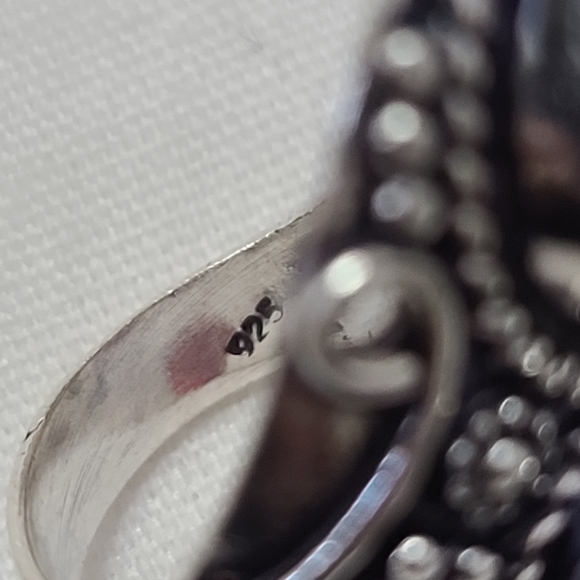 🌺 Bogo New *Vintage Garnet Trinity Ring - Picture 5 of 5